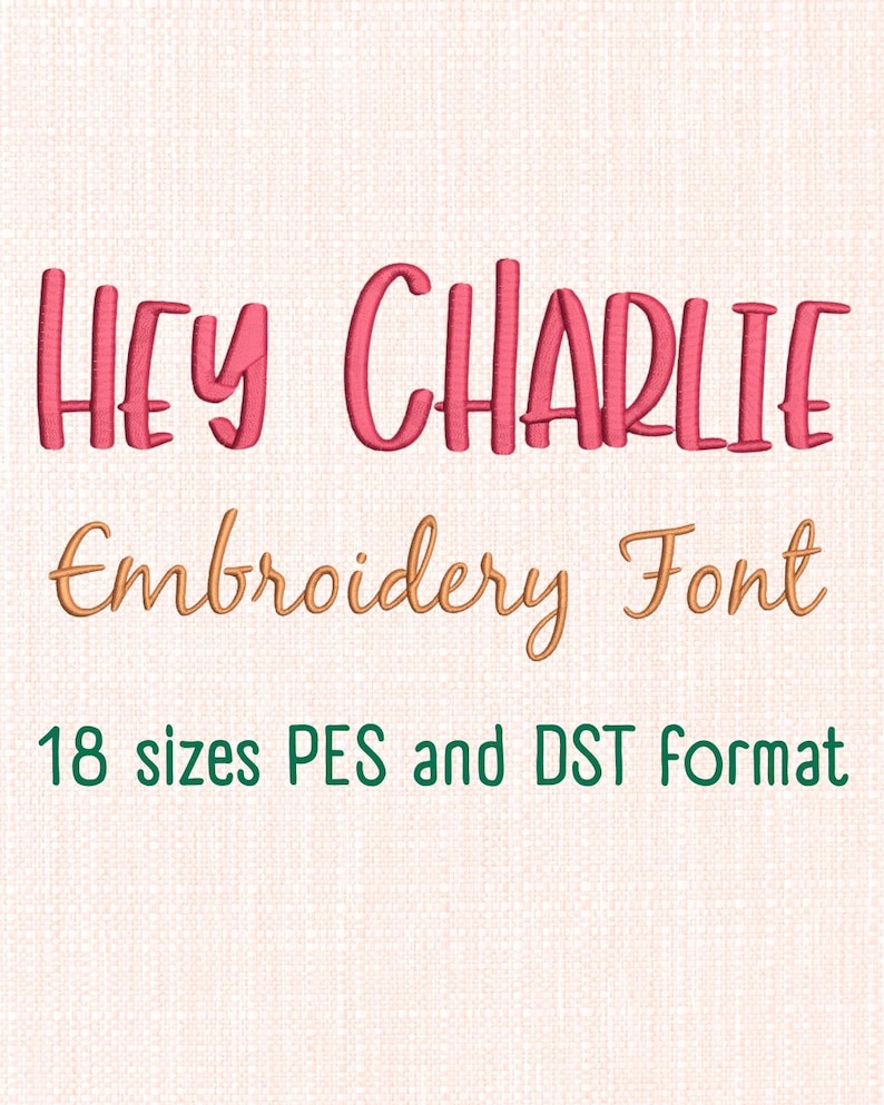 Hey Charlie Font, Calligraphy Fonts, 18 Sizes ,satin and Filled ...