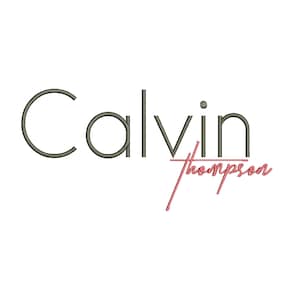 Calvin vultures Duo Embroidery Font,Script Font Satin Stitch Embroidery,Duo Letters Font,Duo Serif font and Script font Alphabet 2 fonts