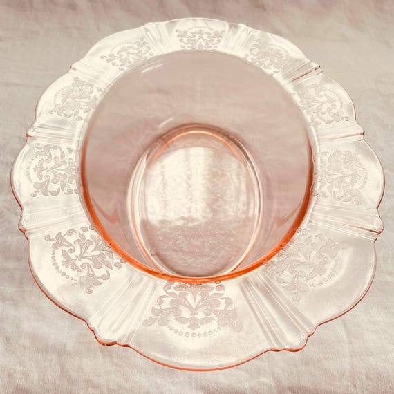 Macbeth-Evans Depression Glass - American Sweetheart Pink Vintage Oval Bowl