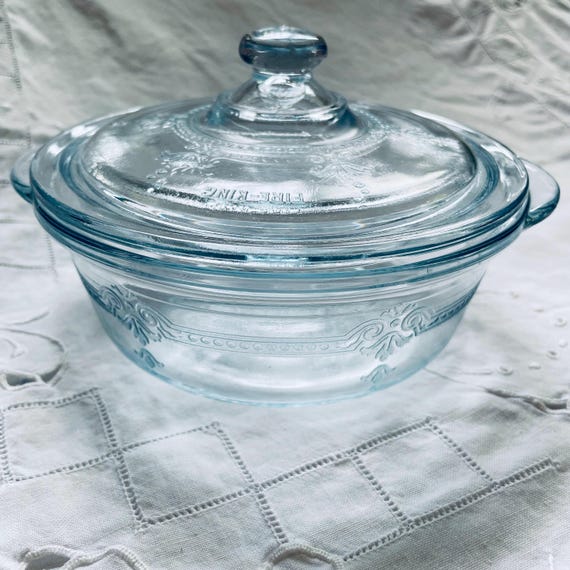 Fire-King Philbe Sapphire Blue 1 Pint Casserole • Vintage Ovenware with Lid • Depression Glass Meets Mid Century Charm