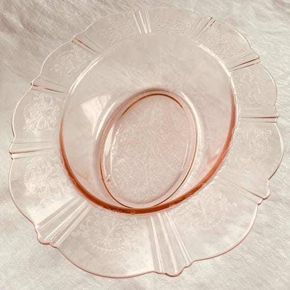Macbeth-Evans American Sweetheart Pink Depression Glass, Oval Bowl American Sweetheart Pink, Vintage Depression Era Glassware