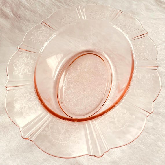 Macbeth-Evans Depression Glass - American Sweetheart Pink Vintage Oval Bowl