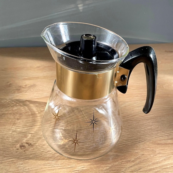 Mid Century Corning Constellation Atomic Starburst Coffee Pot - Vintage Kitchen Decor