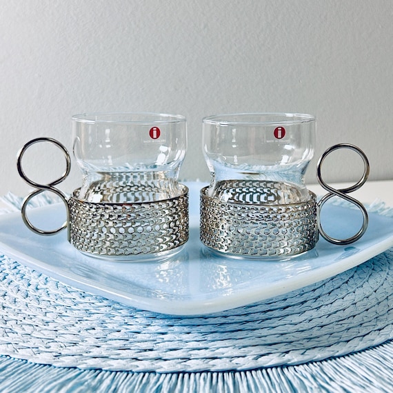 Vintage Iittala Tsaikka Glasses Set – Timo Sarpaneva Scandinavian Modern Tea/Coffee Cups