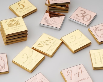 Birthday Chocolate Favours, Birthday Party Chocolate Favours, Birthday Plexiglass Chocolate Favors, Birthday Personalised Mirror Chocolate,