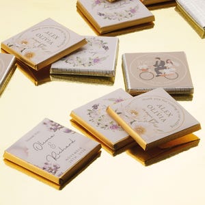 50 Wedding Chocolate, Wedding Chocolate Favors, Customized Chocolate, Bridal Favors, Engagement Chocolate, Favors For Guests