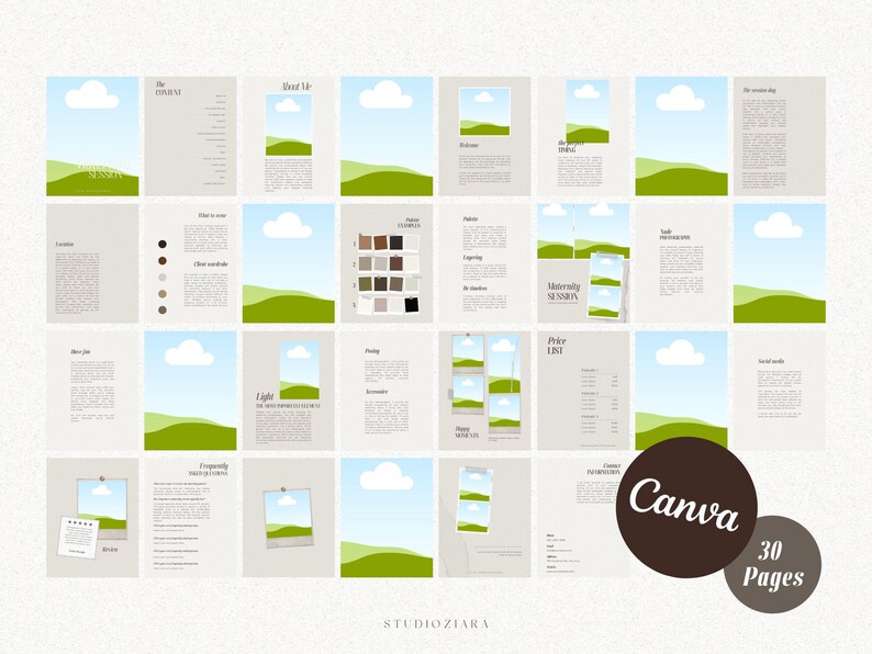 Photography Business Tools Maternity Session Guide Canva Template Client Welcome Packet Digital Marketing Template Pregnancy Session Prep Guide Photo Business Template Photography Template for Photographers