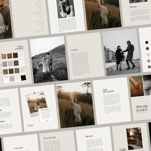 Maternity Photography Template Pregnancy Photoshoot Guide Canva Template Photographer Marketing Materials Client Welcome Packet Maternity Photography Marketing Newborn Photography Branding Template Photography Template