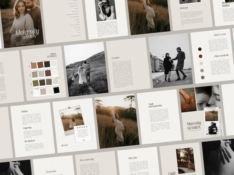 Maternity Photography Template Pregnancy Photoshoot Guide Canva Template Photographer Marketing Materials Client Welcome Packet Maternity Photography Marketing Newborn Photography Branding Template Photography Template
