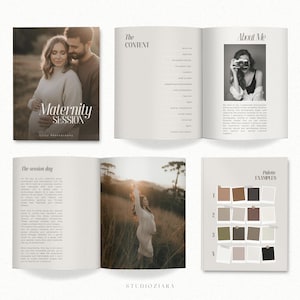 Maternity Photography Template Pregnancy Photoshoot Guide Canva Template Photographer Marketing Materials Client Welcome Packet Maternity Photography Marketing Newborn Photography Branding Template Photography Template