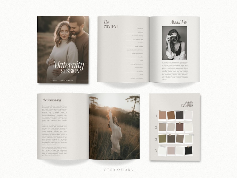 Maternity Photography Template Pregnancy Photoshoot Guide Canva Template Photographer Marketing Materials Client Welcome Packet Maternity Photography Marketing Newborn Photography Branding Template Photography Template