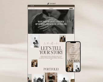 The Ultimate Earth-Toned Photography Website Template Done-For-You Design Perfect for Photographers and Creatives and Fully Customizable