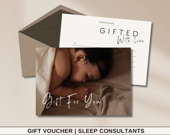 Printable Sleep Consultant Voucher New Parent Gift Voucher Sleep Consultant Lead Magnet Customizable Baby Shower Expecting Parent Gift