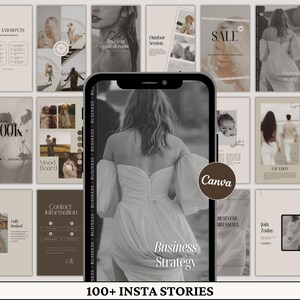 Photography Instagram story Template Instagram Story Package for Business Social Media Marketing Beige Story Posts Business Content Bundle