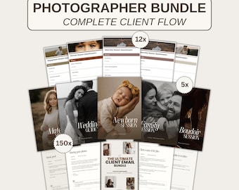 All-In-One Photography Client Communication Bundle Emails, Guides & Questionnaires Instant Download Wedding and Family Photographer Workflow