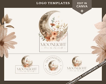 Sleep Consultant Logo Meditation Business Brand Template Spiritual Logo Design Wellness Holistic Healing Moon Logo DIY Template Feminine Spa
