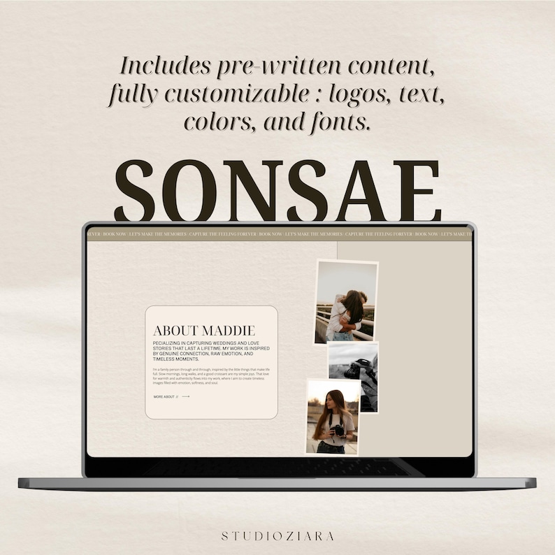 showit website template photography website design modern minimal aesthetic photographer portfolio branding customizable editable professional creative webdesign showit multipage layout website photographers wedding photographers brand photographers lifestyle photographers small business owners premium website template drag and drop builder seo friendly responsive design clean neutral style elegant creative portfolio site marketing tool digital download showcase your services online fotograaf