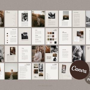 Maternity Photography Template Pregnancy Photoshoot Guide Canva Template Photographer Marketing Materials Client Welcome Packet Maternity Photography Marketing Newborn Photography Branding Template Photography Template