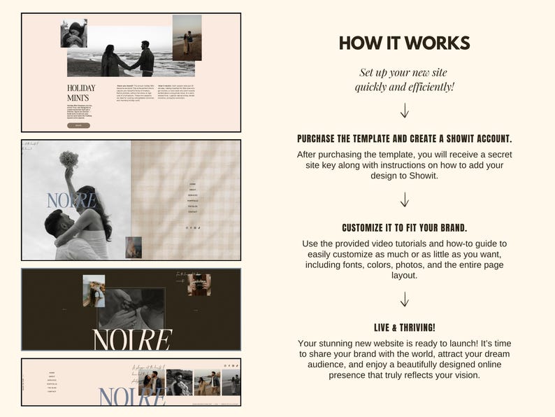 Elegant Showit website template for photographers and creatives fully customizable design with blog and portfolio layout Modern photography website template for Showit with clean bold layout and easy drag and drop editing Luxury Showit website design for photographers includes portfolio blog and contact pages Minimal and timeless Showit template for creative entrepreneurs and personal brands Customizable Showit website for portrait lifestyle and wedding photographers professional Superherodesign