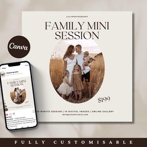 Photography Minis Family Mini Session Template Canva, Photography Fall Mini Session Templates Autumn Minis photography Summer Minis