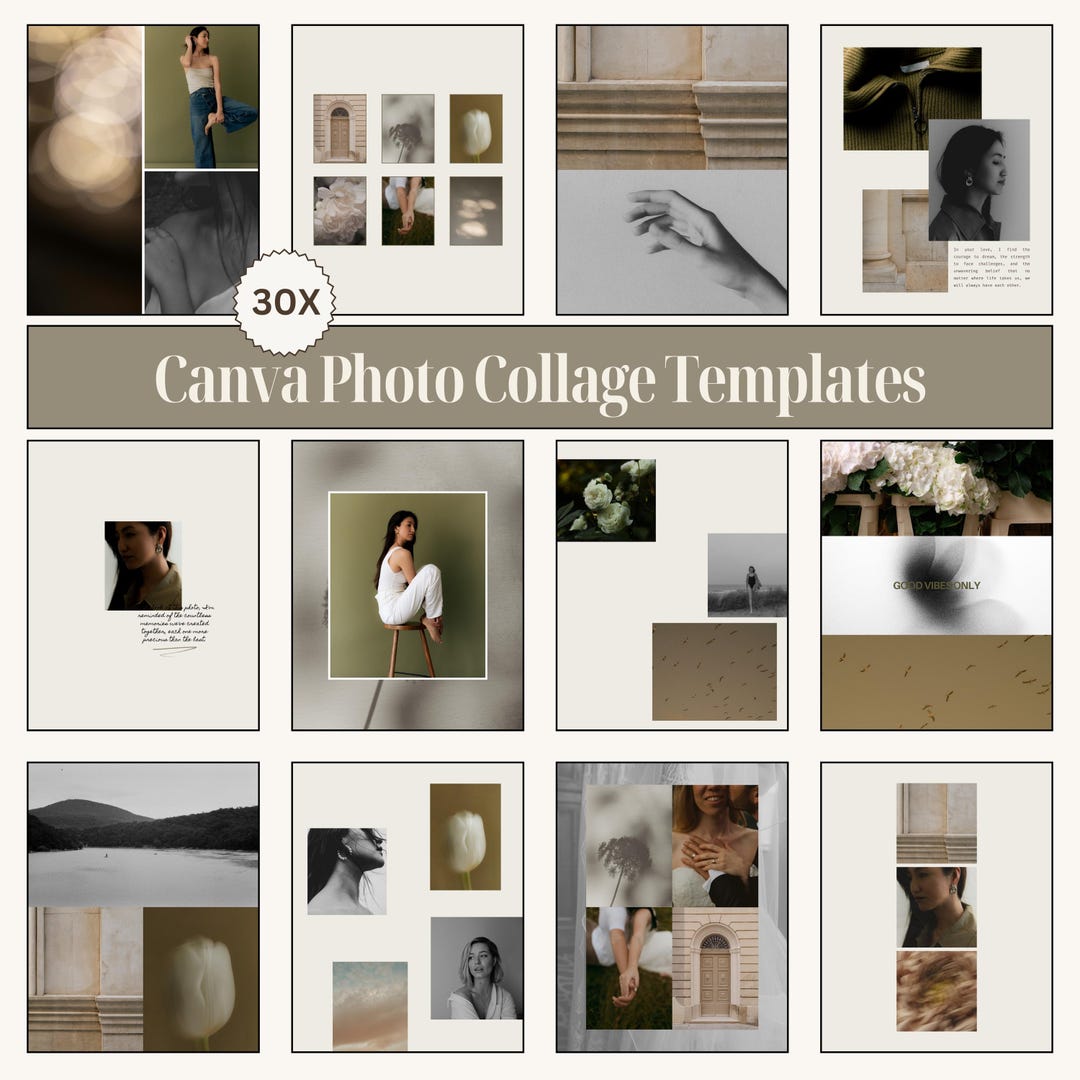 Photo Collage Templates Canva Drag and Drop Instagram Grid Moodboard ...