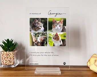 Personalized Pet Memorial Gift, Photo Collage, Dog Memorial Plaque, Pet Memorial Gift, Cat Memorial Plaque, Pet Loss Gift, Pet Memorial Gift