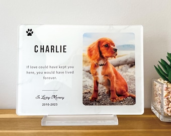 Personalized Pet Memorial Plaque – Custom Acrylic Keepsake with Photo & Name – Dog or Cat Loss Gift – Pet Remembrance Sympathy Gift