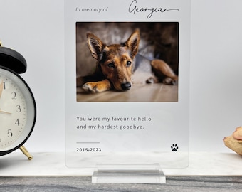 Cherished Pet Memorial Plaque - Customized Remembrance for Dogs and Cats - Thoughtful Pet Loss Gift | Sympathy Gift | Pet Remembrance Gift