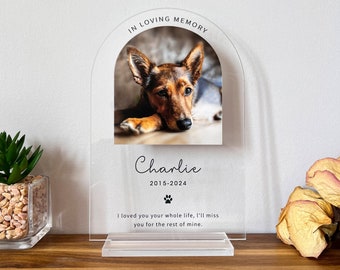 Custom Pet Remembrance Keepsake: Cherish Your Furry Friend's Memory with a Personalized Memorial Plaque|Pet Loss, Pet Memorial Gift,Dog Loss