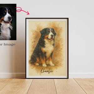 Retrato digital de mascota, retrato de mascota a partir de una foto, retratos digitales personalizados de mascotas, pintura conmemorativa personalizada de perro y gato, arte decorativo de pared.