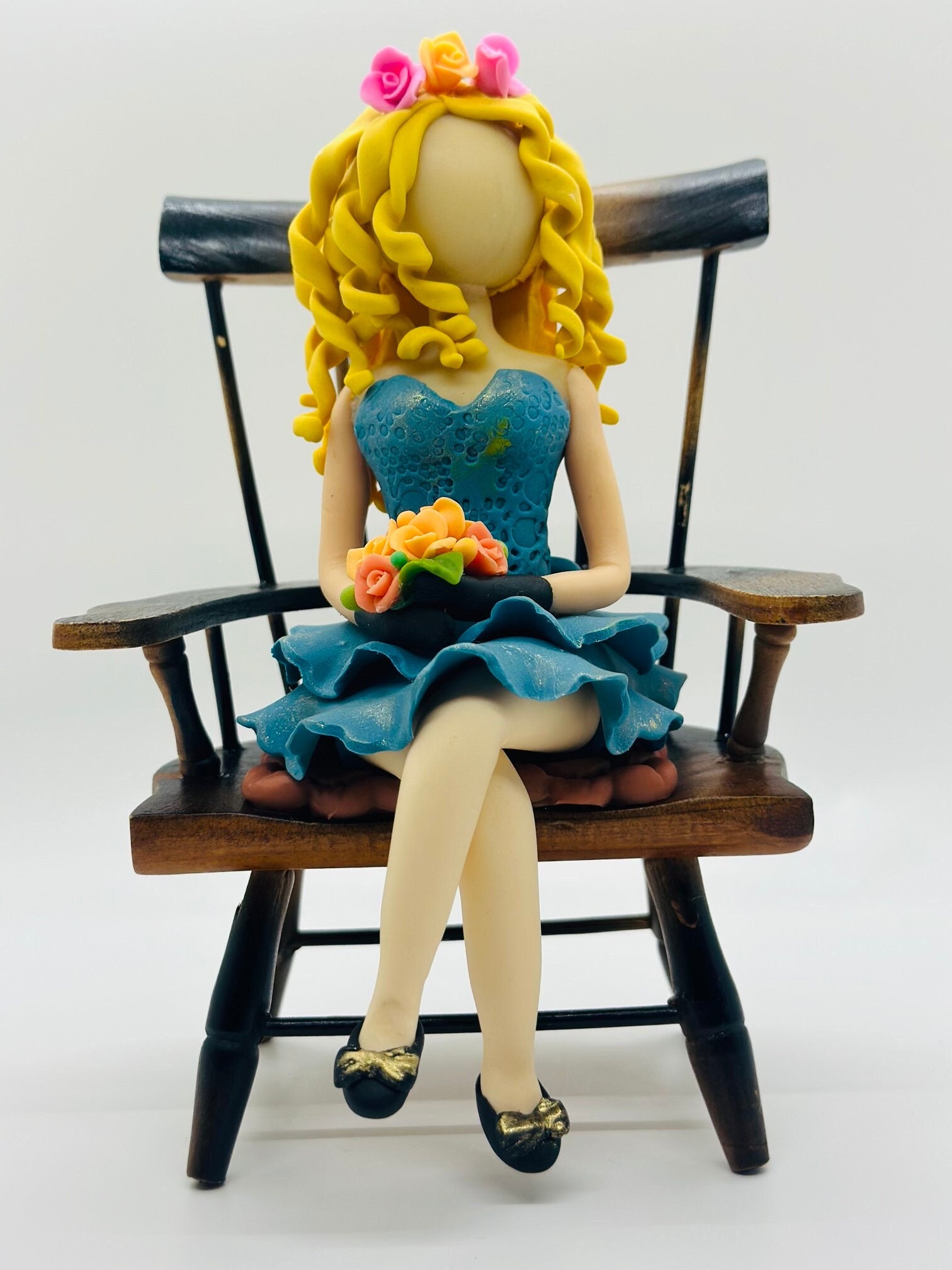 Muñeca Dominicana sin rostro de porcelana fría,hecha a mano!!!! - Etsy ...