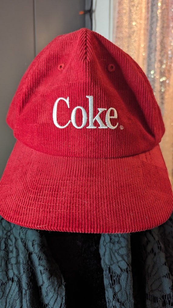 Vintage Style Curdoroy Red Coke COCA-COLA Hat