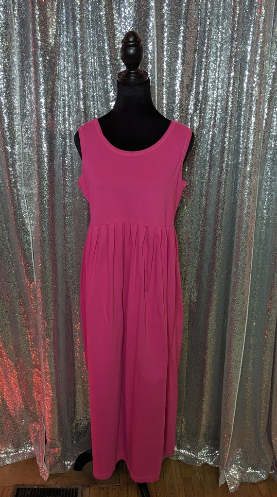 Vintage 90s Pink Pierre Cardin Long Summer Dress