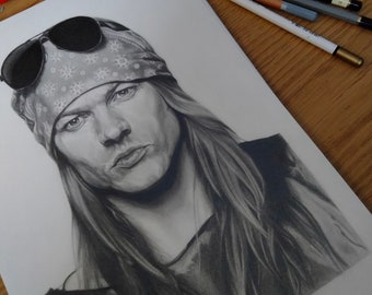 AXL ROSE PORTRAIT A4