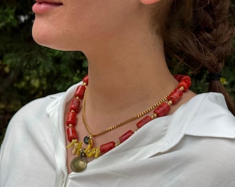 Collana di corallo Sardegna - GIOIELLERIA ROMA - GIOIELLI IN ORO