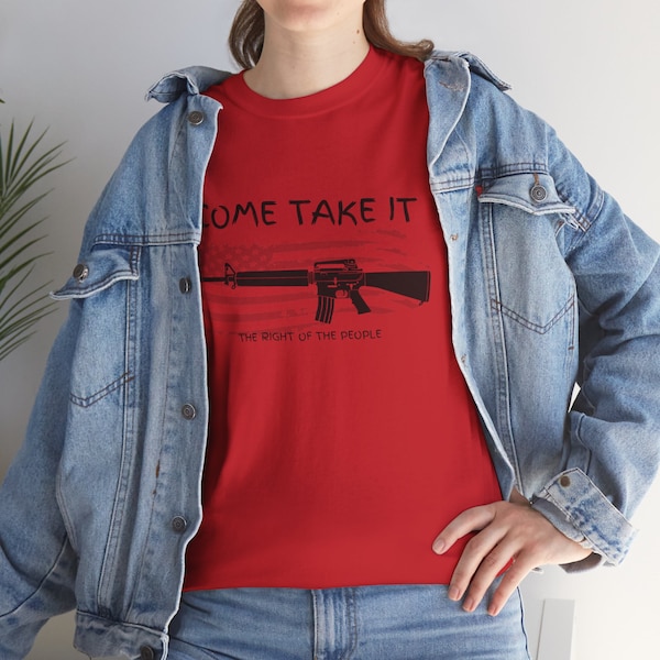 Come Take It 2A Unisex Heavy Cotton Tee | Second Amendment Shirt | Gun Rights T-Shirt