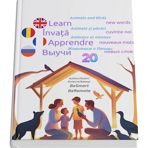 Animal and Bird Book | Carte pentru copii | Digital Download for Kids in English, Romanian, French & Russian | Learning new words and sounds