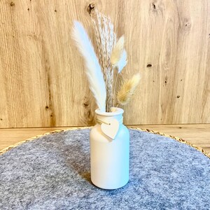 handgefertigte Vasen/Kerzenständer aus Keraflott mit Trockenblumen Vase 3