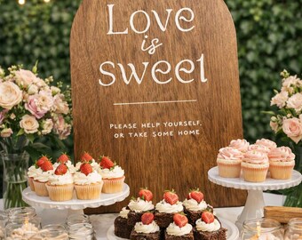 Dessert table wedding sign