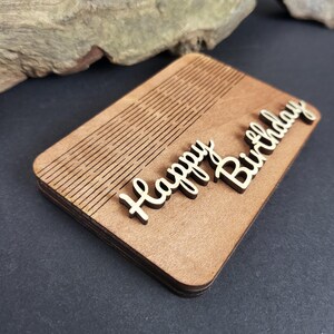 Coffret cadeau en bois pour cartes-cadeaux – Exauce les vœux ou Joyeux anniversaire | Coffret cadeau en bois avec lettrage 3D image 7