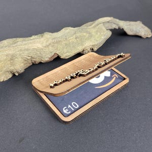 Coffret cadeau en bois pour cartes-cadeaux – Exauce les vœux ou Joyeux anniversaire | Coffret cadeau en bois avec lettrage 3D image 6