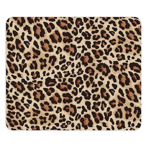 May include: A brown and black leopard print pattern.