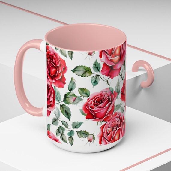 Roses Are Red True Crime Poetry Accent Coffee Mug, 11oz