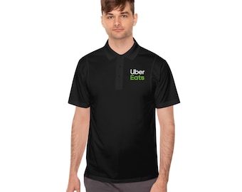 Uber Eats Men's Polo Shirt: Moisture-Wicking Delivery Uniform