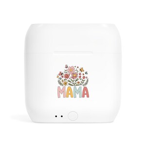 Estuche para auriculares con diseño floral para mamás, bonito regalo para mamás, soporte para auriculares inalámbricos, regalo para el Día de la Madre, regalo de cumpleaños, organizador portátil de tecnología.