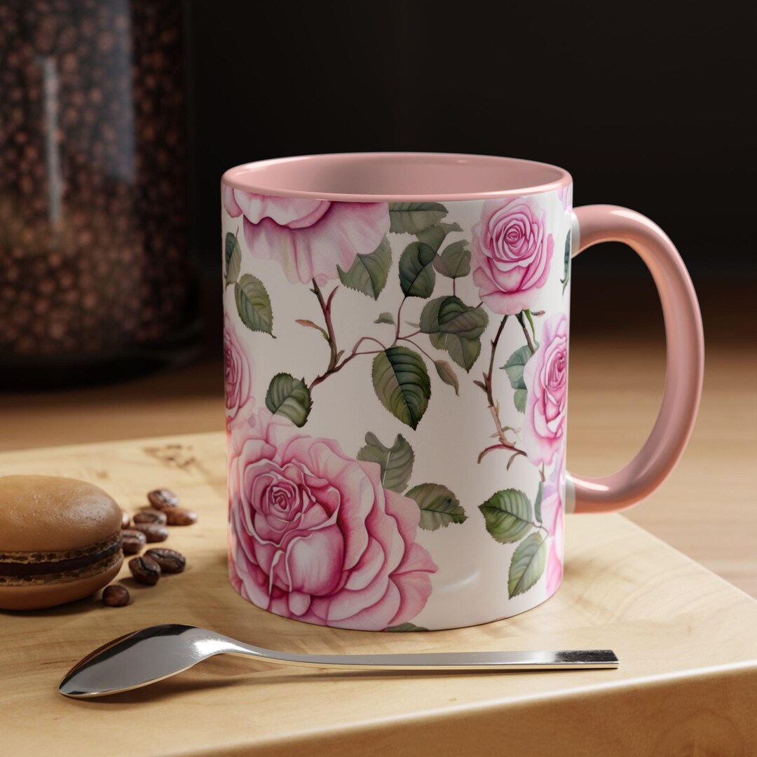 Floral Roses Coffee Mug: Botanical Garden Decor - Etsy