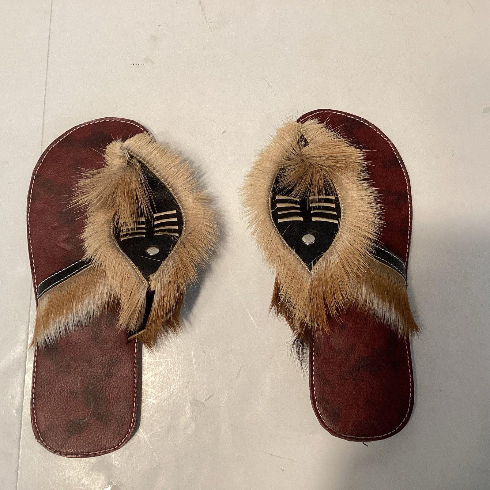 Ameri VINTAGE★VOLUME FUR SANDAL CROOKED HOLE SANDAL