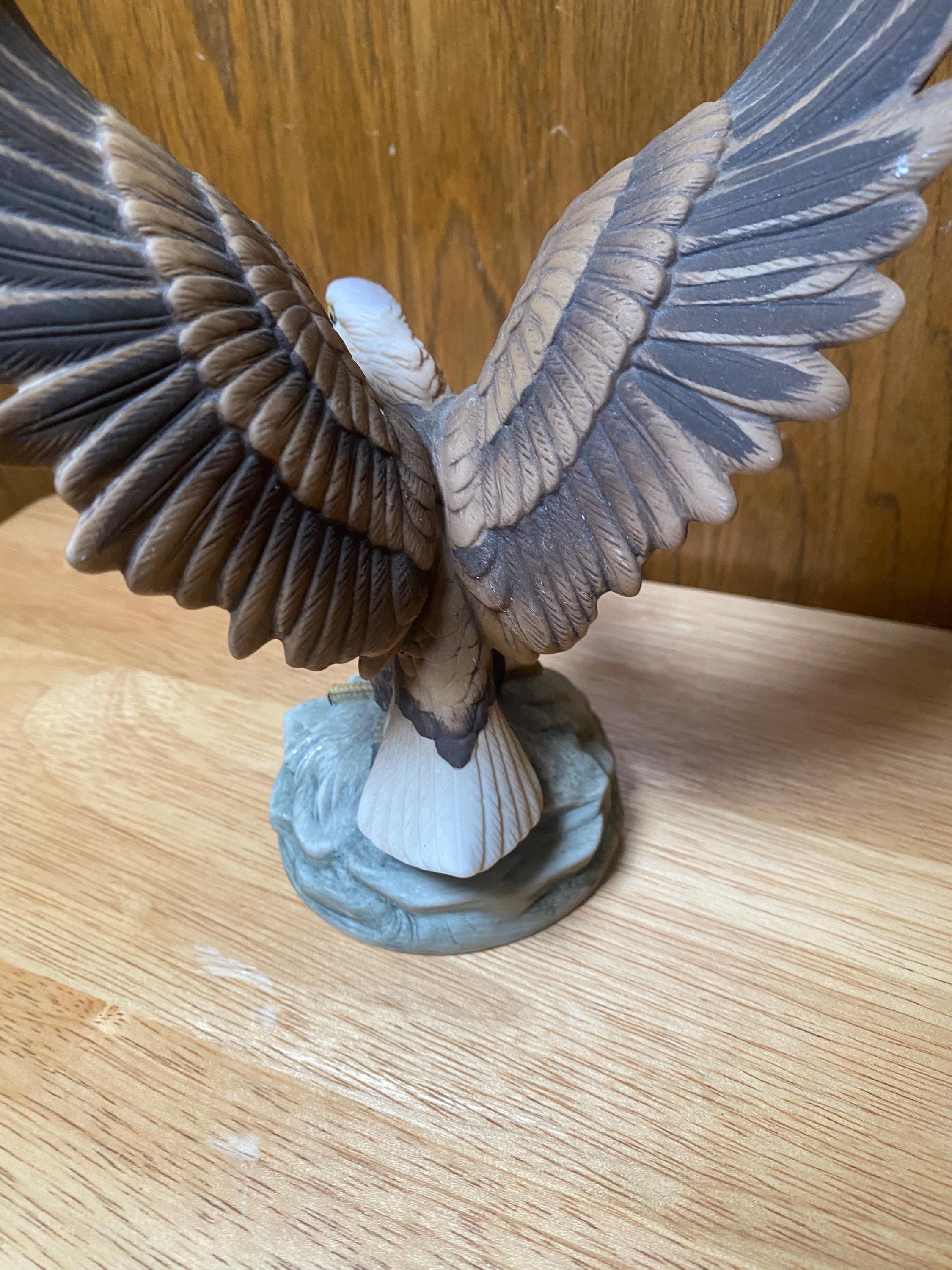 Andrea by Sadek Bald Eagle #8863 Porcelain Handcrafted Bird