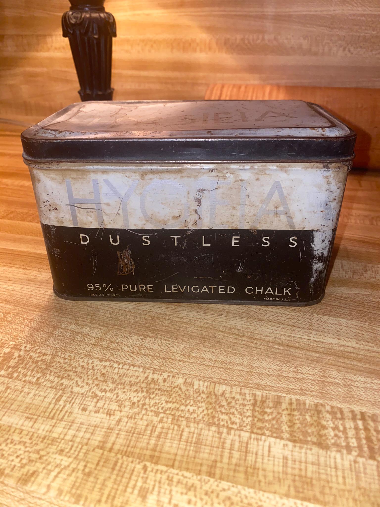 Vintage Old Advertising in Hygieia Dustless Chalk American Crayon Co. Sandusky Primitive Home Decor Rusty Crusty