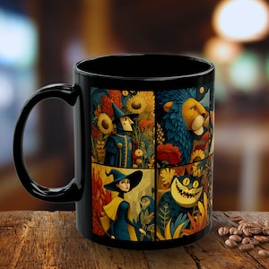 Alice i Underlandet Mad Hattmakare Nyckfull Keramisk Kaffemugg Tekopp Gåva Litterär Fantasi Dryckesglas